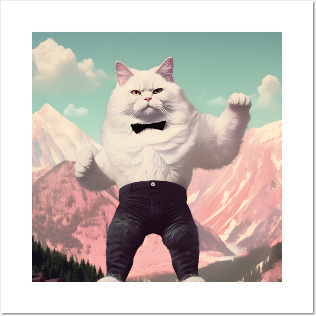 Muscle Meow: The Adorably Buff Felines- Glacier Wall Art by KittyStampedeCo